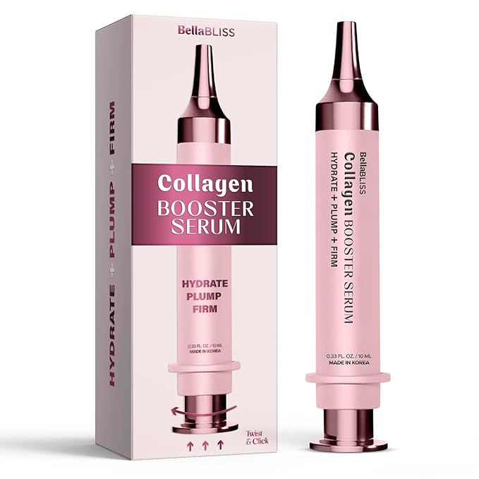 BellaBLISS Collagen Booster Serum for Face – Hydrating & Plumping Korean Skincare with Anti-Aging, Fine Line Reduction, Firming & Glowing Skin Benefits – Lightweight Formula – 0.33 Fl Oz (10mL)