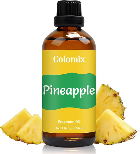 100ml Pineapple Fragrance Oil, Premium Essential Oils for Diffusers for Home - Candle Scents for Candle Making, Soap Making Supplies and More DIY Project, Gift Scented Oils