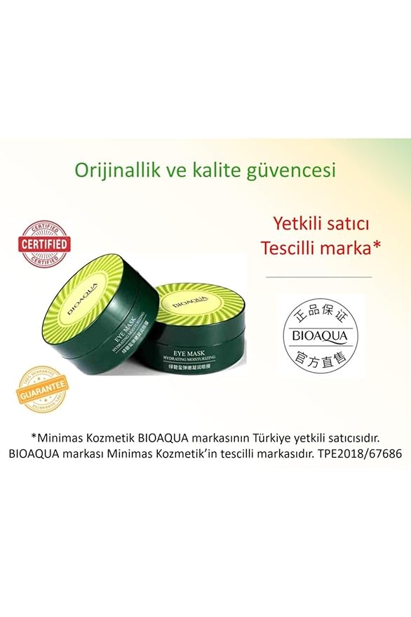 BIOAQUA 30 Pairs Eye Mask Moisturizing Hydrating Anti-Wrinkle Anti-Aging Remove Dark Circles Smooth Nourishing Refreshing (GREEN)