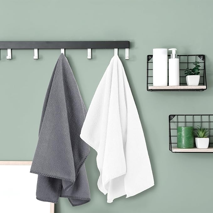 JML Luxury Hotel & SPA Bath Towels (2 Pack, 30"x60") - 350GSM High Density Fleece Towel Sets - Super Soft and Absorbent, Lint Free, Fade Resistant Oversized Bath Towel, Coral Fleece Light Green