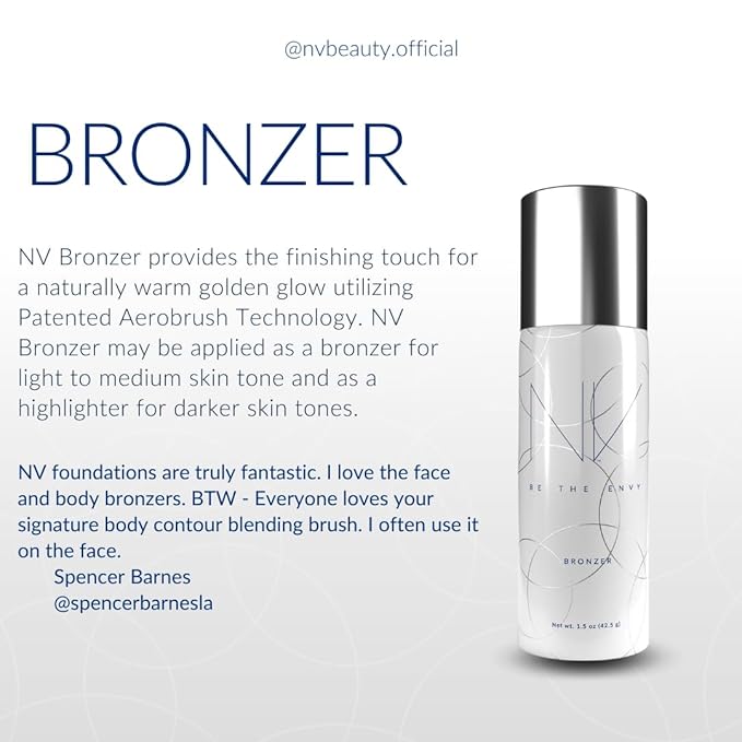 Be the Envy NV Perfecting Mist Bronzer | Hypoallergenic | Lightweight, Buildable Coverage | 9 Shades for All Skin Tones | Antioxidant Botanicals, Non-Comedogenic | Pure & Clean Formula | 1.5 oz