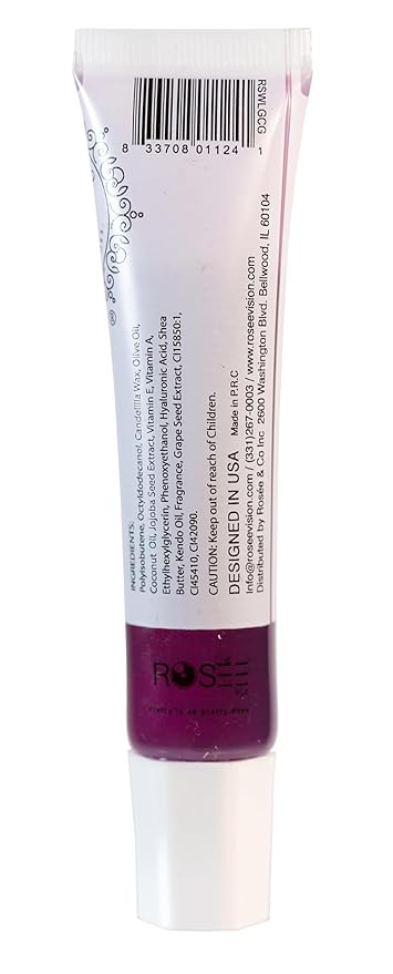 Rosee Lip Gloss Vegan & Cruelty Free Treatment, Professional Make up, Long Lasting Glossy with Shea Butter, Moisturize, Protect & Smooth, High Shine, Non-Sticky (p. Churu Grape, 0.5)