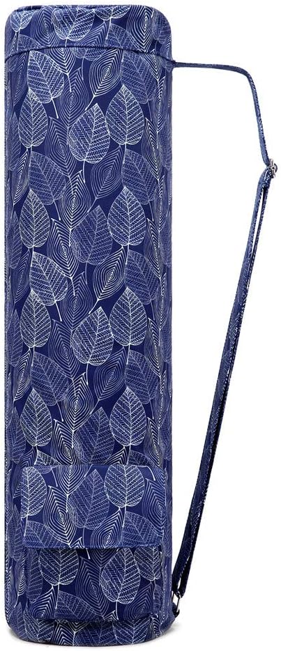 Yoga Mat Bag,Full-zip Exercise Yoga Mat Canvas Carry Bag for Women and Men - Double Storage Pocket,Easy Access Zipper, Adjustable Shoulder Strap and Handle,Fits Most Mat