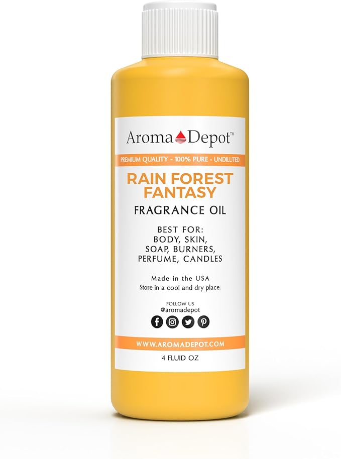 Aroma Depot Rainforest Fantasy Perfume/Body Oil (7 Sizes) Our Interpretation, Premium Quality Uncut Fragrance Oil (4 Ounce Plastic Bottle (120ml))