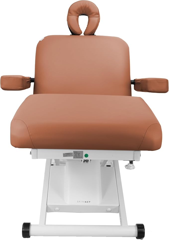 SKINACT Cleo Electric Spa Treatment Table, Facial Massage Bed ADA Compliant (Camel)