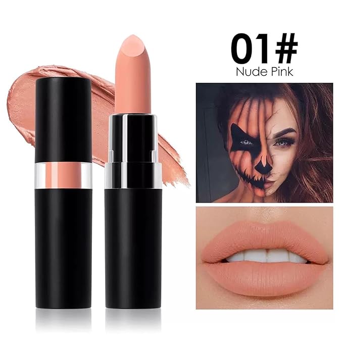 Pink Body Paint, Face and Body Paint Stick for Halloween Joker Zombie Vampire Skeleton Skull Special Effects Mime Makeup (01# Nude Pink)