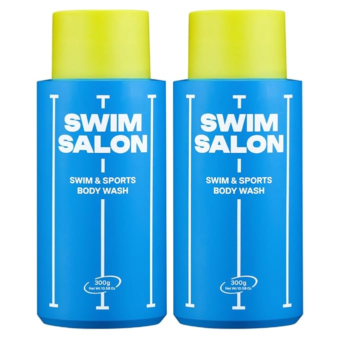 Chlorine Removal Body Wash for Swimmers | Vitamin C Removes Chlorine & Restores Skin Barrier | For Pool, Saltwater & Hard Water | Sulfate-Free, Silicone-Free (10.58 oz, Pack of 2)