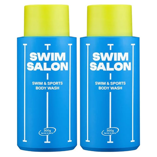 Chlorine Removal Body Wash for Swimmers | Vitamin C Removes Chlorine & Restores Skin Barrier | For Pool, Saltwater & Hard Water | Sulfate-Free, Silicone-Free (10.58 oz, Pack of 2)