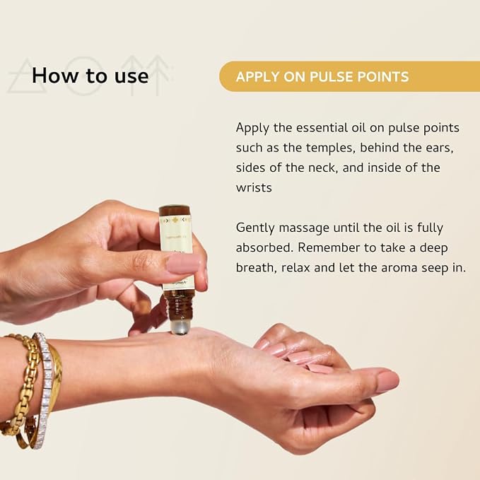 Palo Santo & Copal Essential Oil Roll-On by Aromafume | 1 x 10ml / 0.33 fl oz | Aromatherapy Oils | Natural Roll On Perfume | Spiritual Meditation Accessories