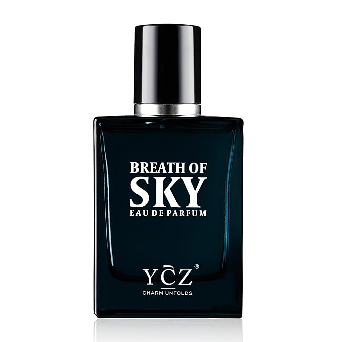 Ycz SKY Cologne for Men, 1.7oz Long-Lasting Eau de Parfum -Aromatic Woody Scent with Orange Blossom & Rose, Amber & Cedarwood Base, Fresh Masculine for Daily Wear, Date Night & Special Occasions