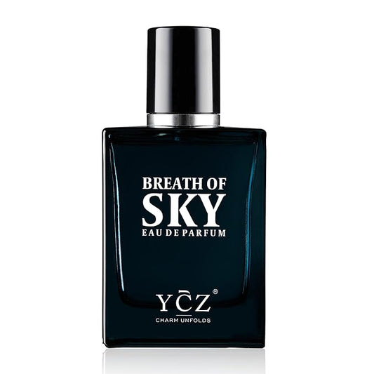 Ycz SKY Cologne for Men, 1.7oz Long-Lasting Eau de Parfum -Aromatic Woody Scent with Orange Blossom & Rose, Amber & Cedarwood Base, Fresh Masculine for Daily Wear, Date Night & Special Occasions