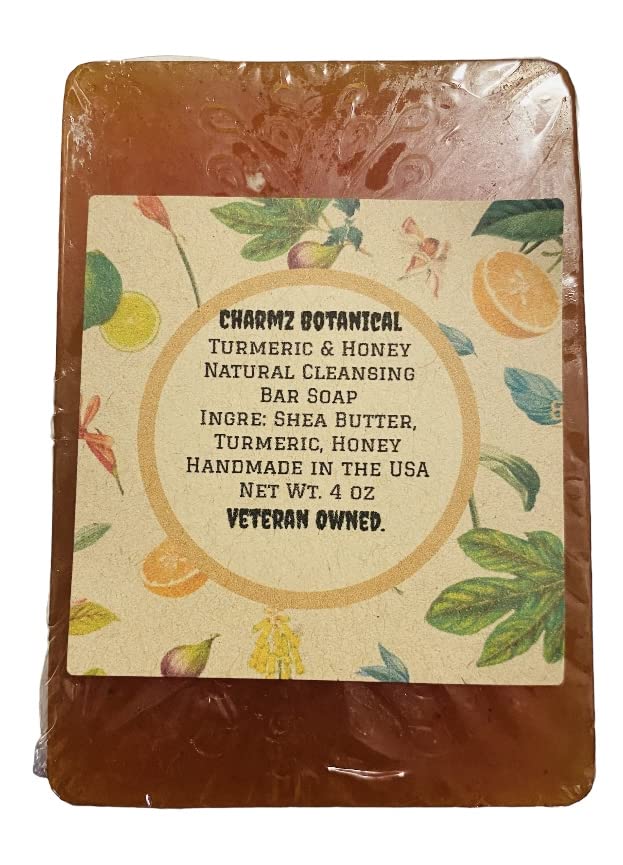 Honey and Turmeric Handmade Bar Soap with Organic Honey, Turmeric and Glycerin | For a Bright Natural Glow | Enjoy a Cool, Refreshing Feeling Each Time You Use This Soap