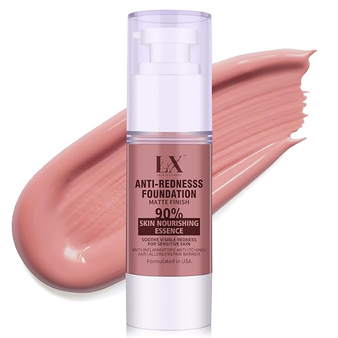 Sensitive Skin Foundation - Serum Foundation with Vitamin E, Sun protection & Deep Hydration for A Smooth & Satin Finish, Vegan & Cruelty-Free, 403 Deep