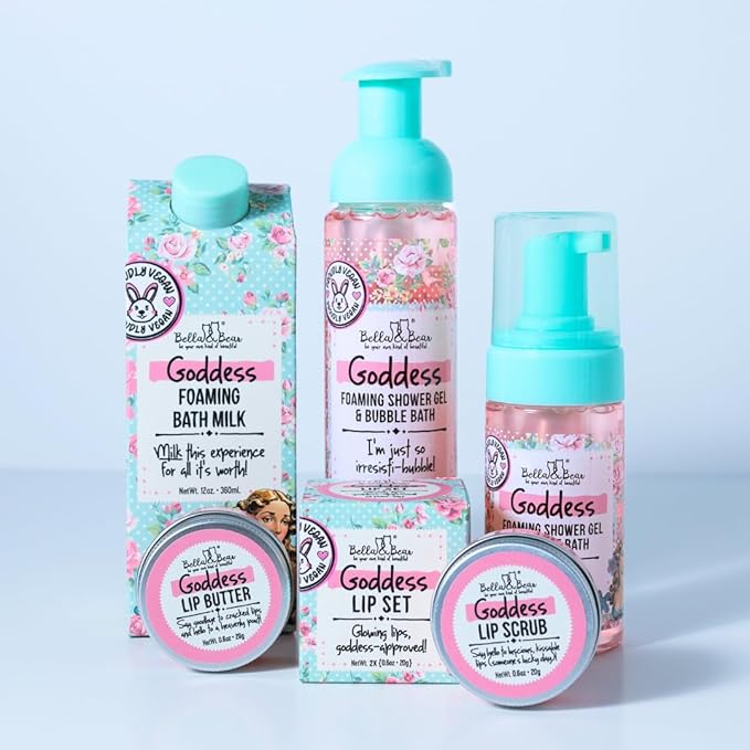 Bella & Bear Mystery Box – Over $80 Value incl. Full‑ & Travel‑Size Bath, Body & Skincare • Surprise Beauty Kit • Vegan & Cruelty‑Free Gift for Women