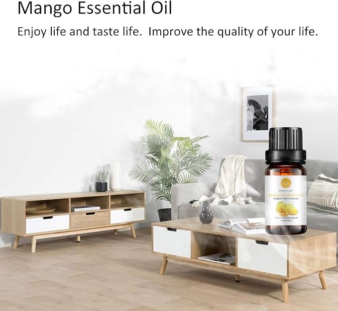 2-Pack Mango Essential Oil, 100% Pure Organic Natural Aromatherapy Mango Oil for Diffuser, Massage, Yoga, Meditation
