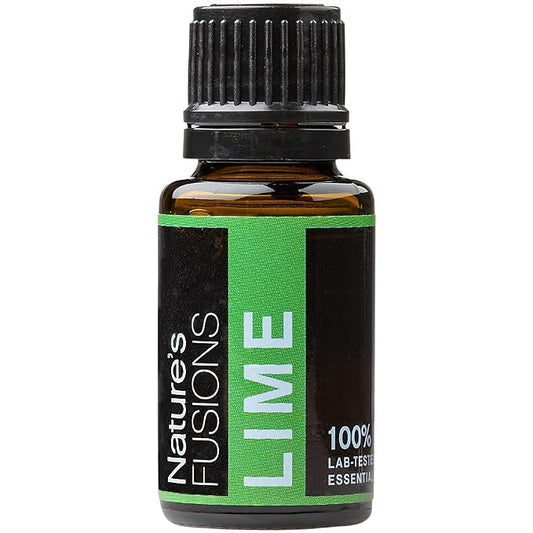 Nature's Fusions Lime, 100% Pure and Natural Essential Oils, Undiluted, Therapeutic Grade for Aromatherapy and Topical Use, .5 Fl Oz (Pack of 1) (15 mL)