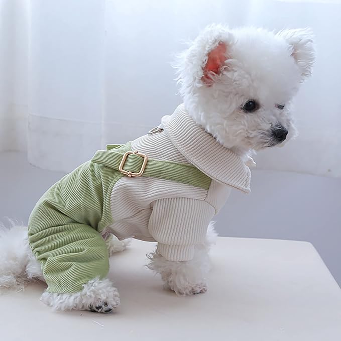 Dog Stylish Overalls Comfortable Puppy One Piece Outfits Summer Bib Overalls for Small Dogs Cute Pet Jumpsuit Onesie Chihuahua Yorkies Birthday Holiday Clothes Costume