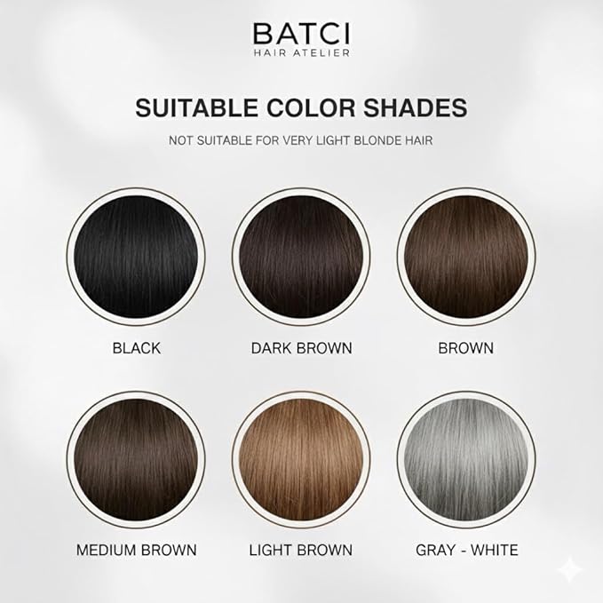 Batci Hair Concealer Cream for Thinning Hair & Bald Spots - Non-Fiber Scalp Concealer Root Touch-Up for Men & Women, Sweat/Water Resistant, One Shade for Black Brown & Grey Hair 1 fl oz (30ml)