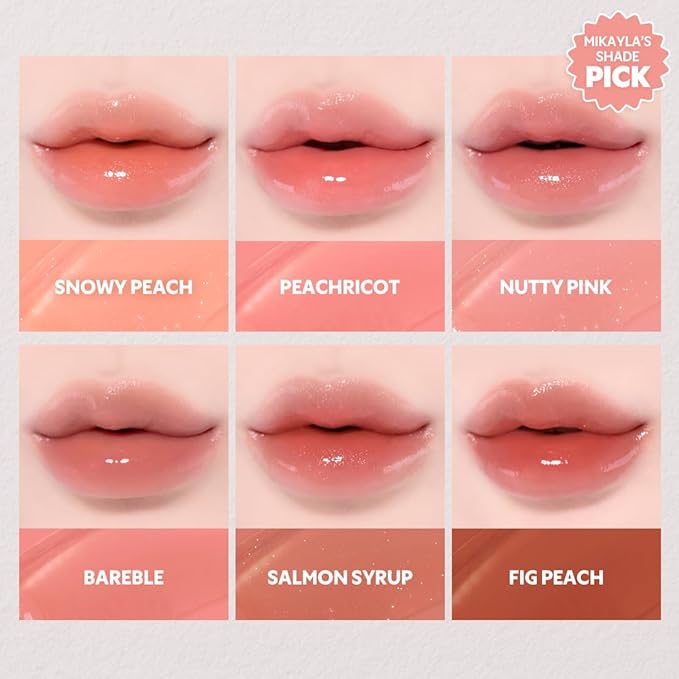 TIRTIR [*Mini Size Waterism Tinted Lip Gloss #16 Tangering, 0.06 Fl Oz – Kiss Ready Lipgloss, 12H Long Lasting Non Sticky Natural Tinted Glow Korean Multiuse Cheek and Lip Tint for Women gift