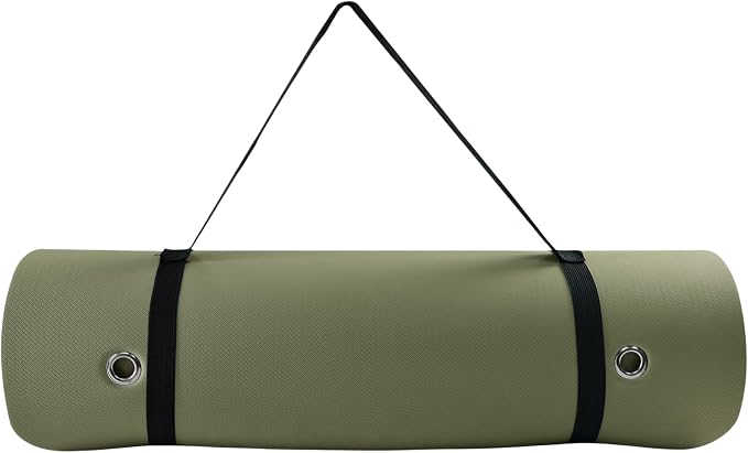 TONE Fitness Hanging Yoga Mat, Pilates Mat, Exercise Mat for Home Workouts with Carry Strap | V Pattern | Multiple Colors
