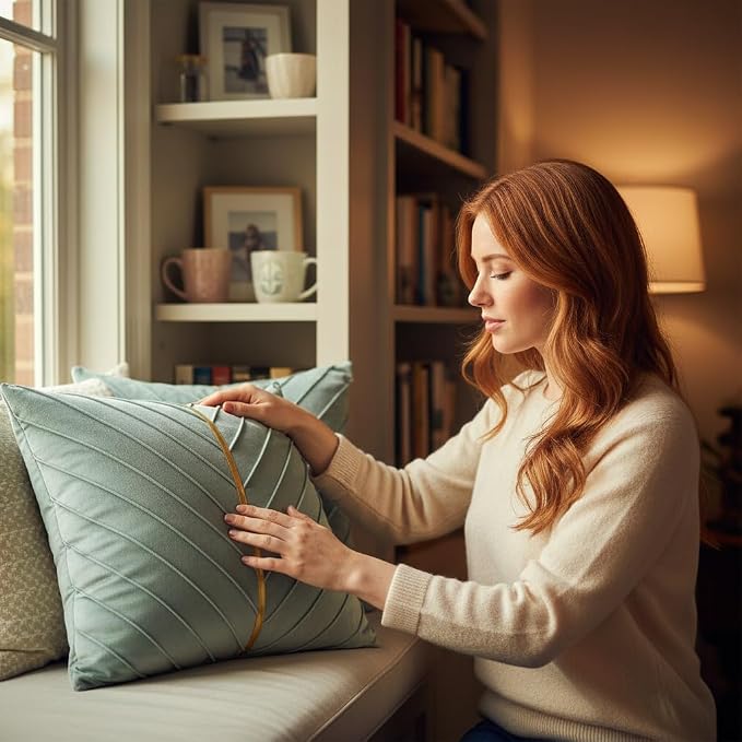Velvet Throw Pillow Covers 24x24 Pack of 2 Gold Decor Mint Green | Soft Solid Pillow Covers,Modern Luxury Home Decor,for Couch Chair Sofa Bedroom Livingroom,Hidden Zipper,Ideal Gift,Easy Care