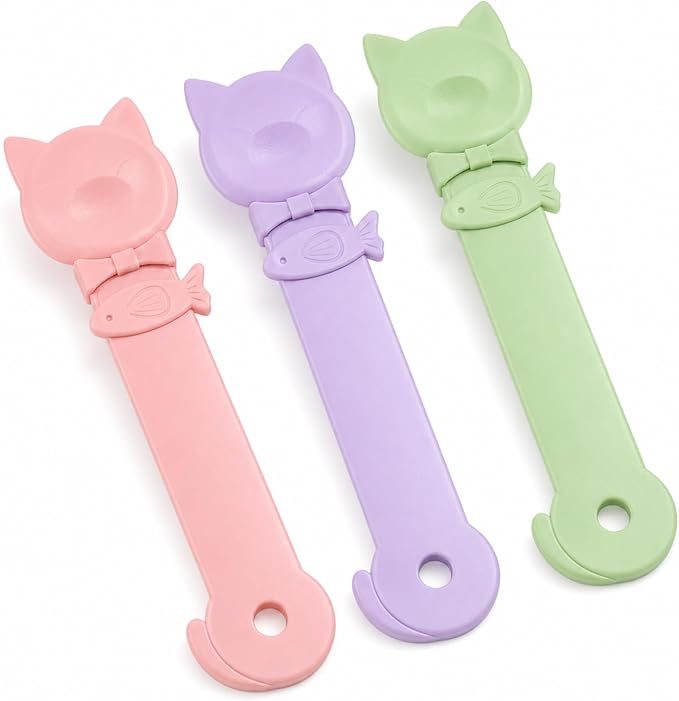 Cat Squeeze Treat Spoons, 3 PCS Lickable Cat Treat Spoon Pet Strip Feeder Spoons Multi-function Cats Treats Dispenser Feeder for Wet Food, Licky Treats, Squeeze Tubes & Strips