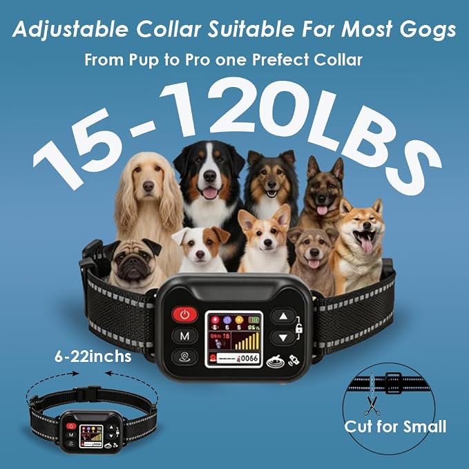 Smart GPS Wireless Dog Fence System Collar for Remote Control Pets Boundary