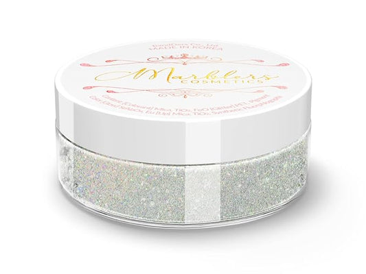 MARBLERS Glitter Mica Powder [Moonlight] 0.14oz (4g) | Glitter Mica | Highly Pigmented | Non-Toxic, Vegan, Cruelty-Free | Eyeshadow, Body Butter, Nail Polish, Nail Art | Party, Body, Face Makeup