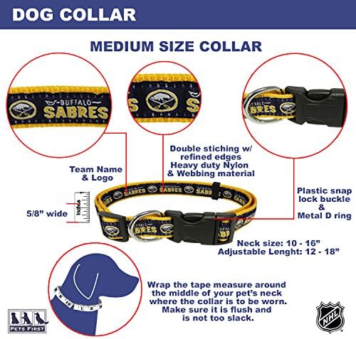 Pets First NHL Collar for Dogs & Cats. Adjustable, Cute, & Stylish! The Ultimate Hockey Fan Collar!