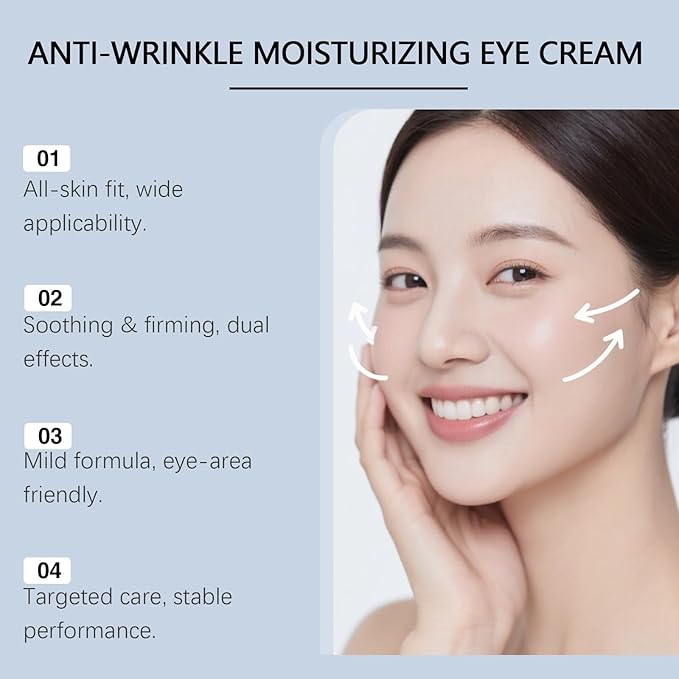 Caffeine Under Eye Cream, 5 in 1 Retinol Eye Cream Niacinamide Hyaluronic Acid & Peptides Anti Aging Eye Treatment for Dark Circles, Puffiness, Bags and Wrinkles