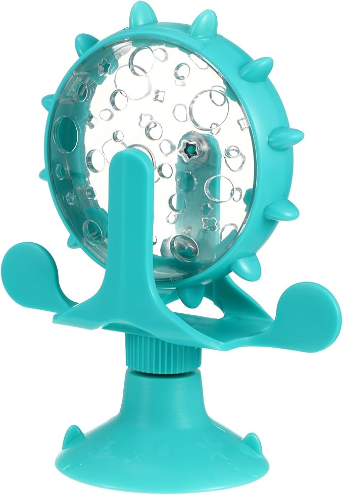 iplusmile Cat Feeding Toy Rotating Windmill Slow Food Dispenser Interactive Treat Leakage Toy for Indoor Play Iq Training 5.11 X 1.57 X 6.69 in