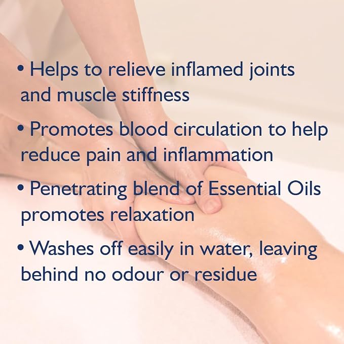 Hydro 2 Oil Muscle and Joint Massage Oil 33.8 fl oz - Water Dispersible Formula with penetrating Essential Oils for Aching Muscles