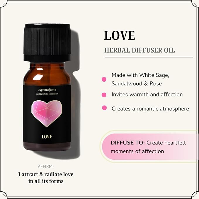Love, Blessings,Happy Marriage Herbal Oil Diffuser Blends by Aromafume | 3 x 10ml/0.33 fl oz| Aromatherapy Oils for Manifestation & Mindfulness | Non-Toxic, Vegan, Cruelty-Free
