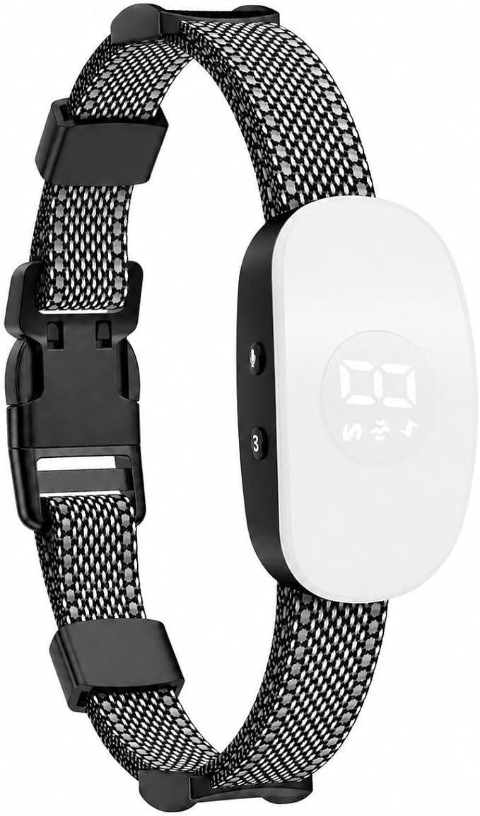 Dog Bark Collar;White