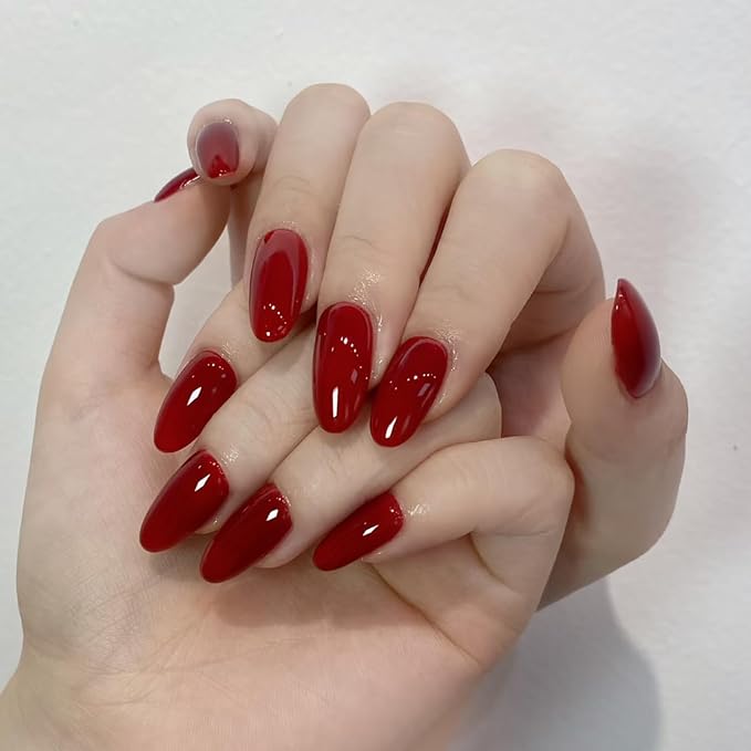 COSMOO 13ml Red Quick Dry Nail Polish, Red Long-Lasting Nail Lacquer for Nail Art Varnish, 0.43 fl oz
