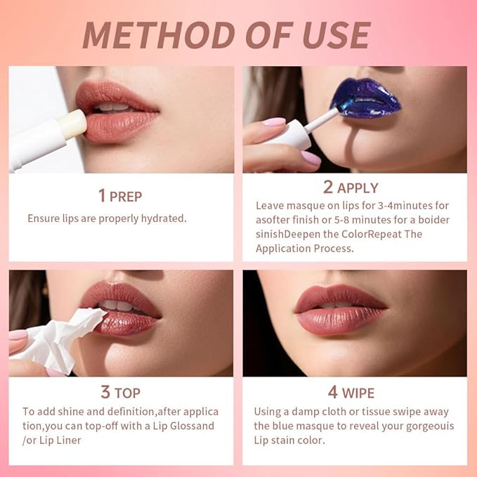 Lip Liner - Peel Off Lip Stain | Long Lasting Matte Lip Tattoo | Transfer Proof, Hydrating Formula with Hyaluronic Acid & Vitamin E | Vegan & Cruelty-Free | for All Skin Types(6#Dusty rose)