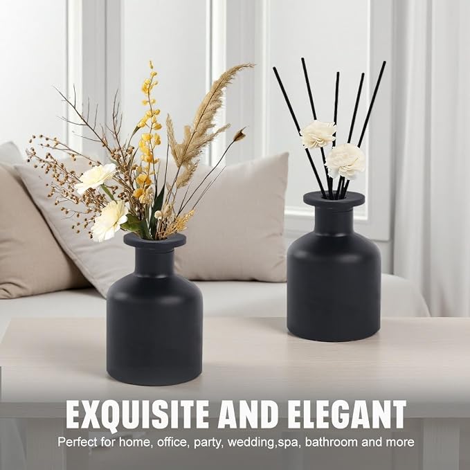1PCS 150ml/5oz Empty Refillable Glass Diffuser Bottle Exquisite Essential Oils Container for DIY Replacement Aromatherapy Diffuser Sticks Sets Essential Oils Crafts Decor