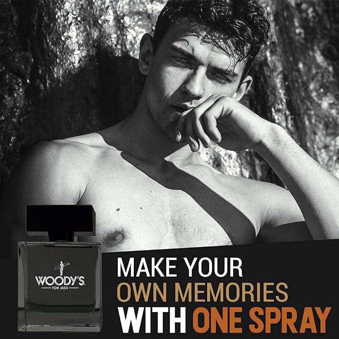 Woody's Cologne for Men Long-Lasting Men's Fragrance with Fresh Scent, Masculine Eau de Toilette for Daily Wear, 3.4 fl oz