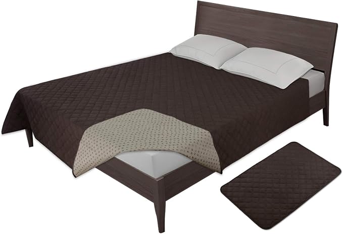 Easy-Going Waterproof Dog Bed Cover, Non-Slip Pet Blanket, 120x82in | Chocolate, Leakproof Couch Cover, Machine Washable Furniture Mattress Protector, Soft Sofa Mat For Dogs, Pet Friendly