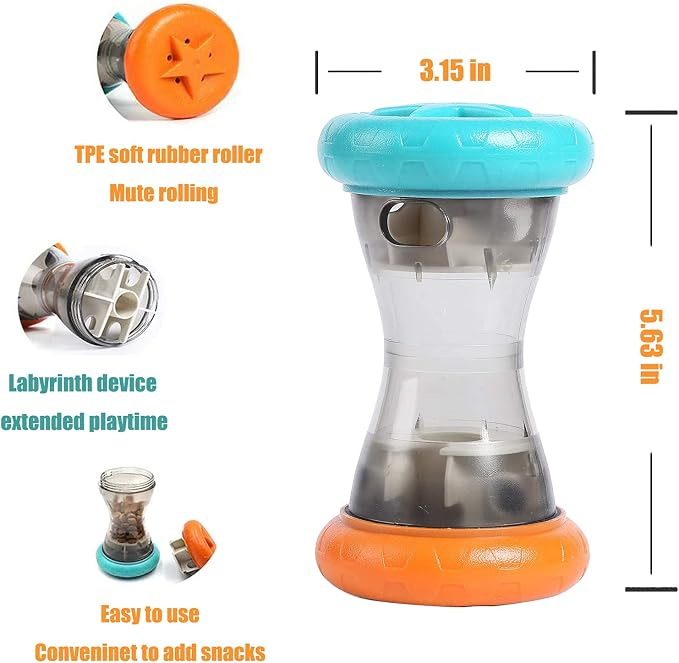 Aelflane Treat Dispensing Puzzle Toys,Interactive Dog Puzzle Toy, Dogs Enrichment Toy to Keep Them Busy,Slow Feeder,Perfect Alternative to Slow Feeder Dog Bowls to Improves Pets Digestion