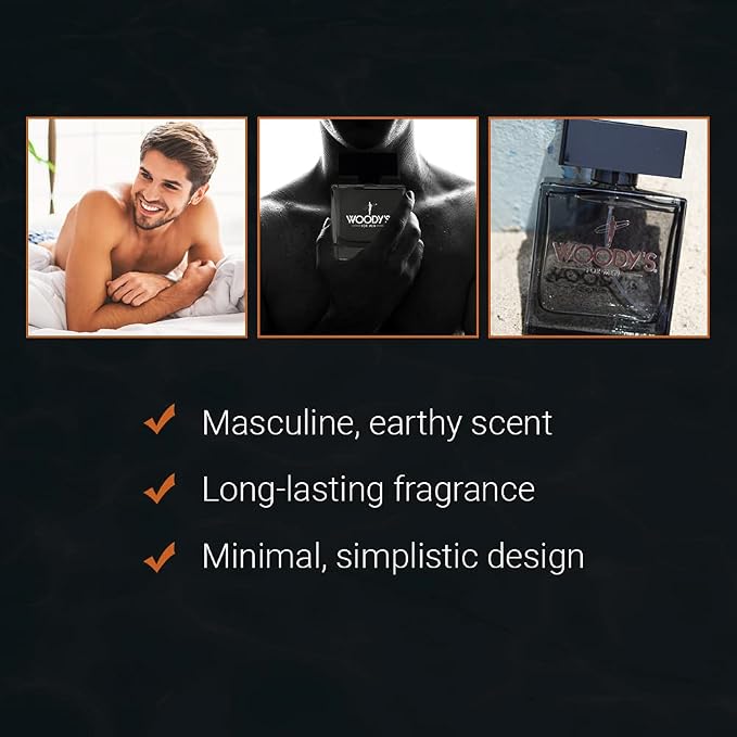 Woody's Cologne for Men Long-Lasting Men's Fragrance with Fresh Scent, Masculine Eau de Toilette for Daily Wear, 3.4 fl oz