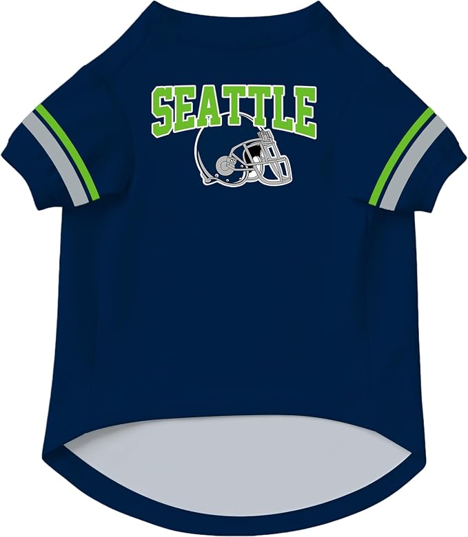 Seattle Dog Clothes Personalized Pet Jersey T-Shirt Custom Name Number