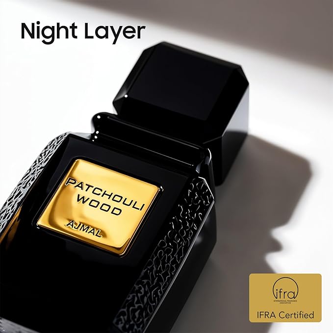 Ajmal Patchouli Wood Eau De Parfum Men 3.4 Oz / 100 ML Perfume For Men | Long Lasting Spicy Woody Fragrance - Made In Dubai