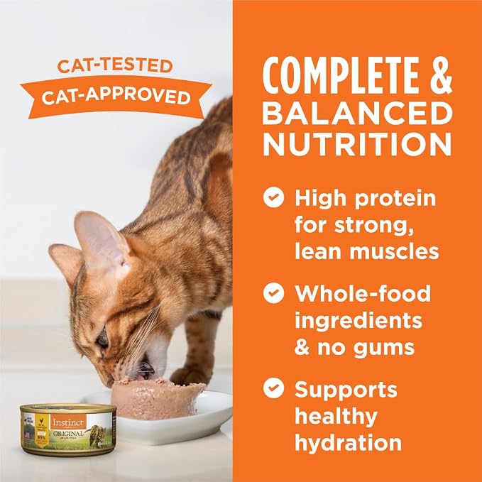 Instinct Original Pate Wet Cat Food, Grain Free Recipe - Variety Pack, 5.5 Ounce, (Pack of 24)