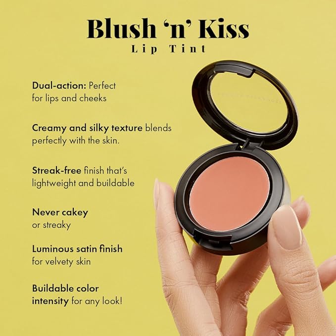 Jerome Alexander Blush ‘n’ Kiss Cream for Cheeks & Lips | Creamy, Lightweight, Buildable Coverage | Blush Balm Face Makeup|Tint Watermelon