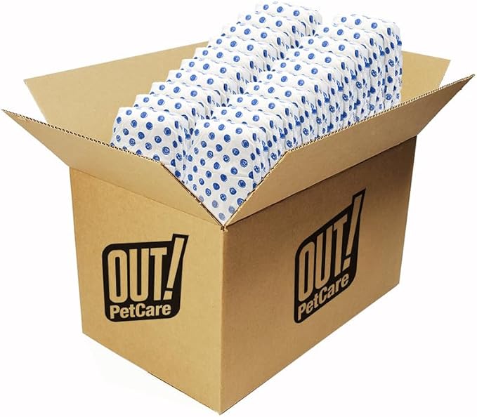OUT! PetCare Male Dog Diapers, Disposable Belly Bands, XS/S, 96 Count | Dog Belly Bands, Potty Training, Incontinence Support, Leak Proof, Disposable Wraps, Male Wrap, Puppy Essentials, Dog Wrap