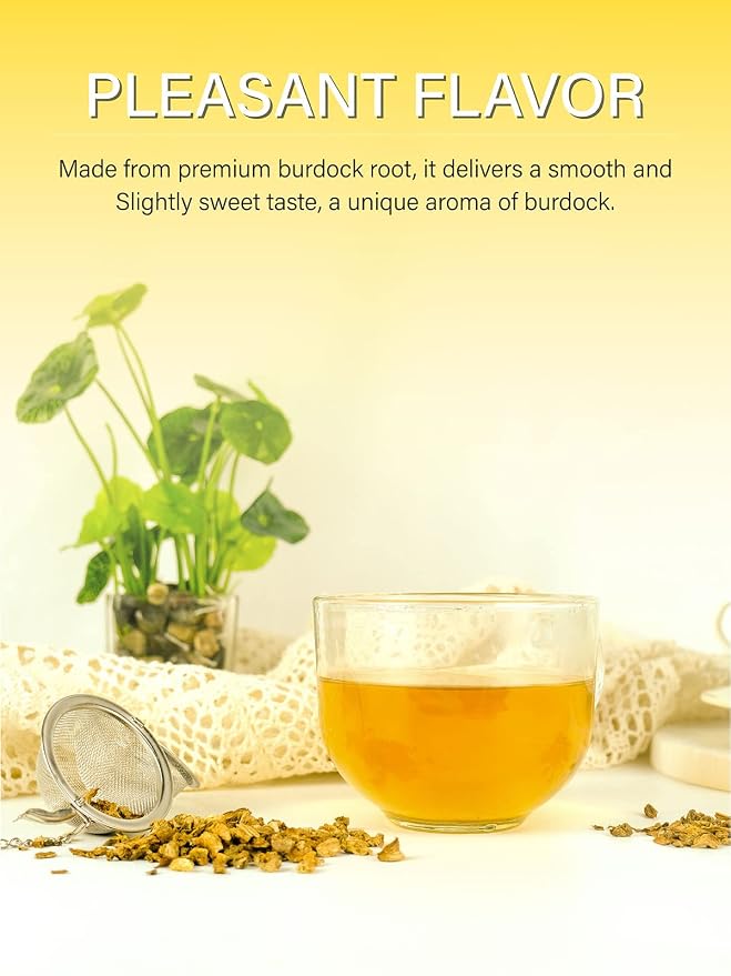 TeeLux Burdock Root Tea, Cut & Sifted, Pure Natural Dried Burdock Root Loose Leaf Tea, Caffeine Free, Premium Herbal Tea, 7oz