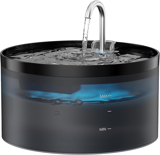 Cat Water Fountain: 108oz/3.2L Cat Fountain Super Silent Pet Drinking Dispenser - Water Fountains for Kitty Indoor - Quiet Pump and Faucet Design - Suitable for Cats and Dogs - BEMOONY | BPA-Free Pet Water Fountain - Water Fontains for Cats Indoor - Su...