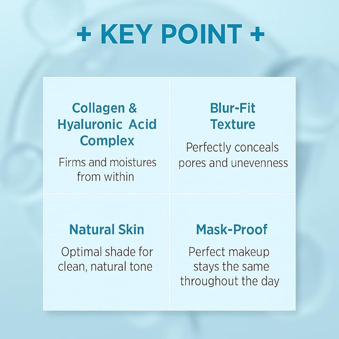 ENOUGH Collagen 3X Moisture Two-Way Cake SPF28, Korean Makeup Blurring Setting Powder Foundation, Face Pressed Powder Compact for Women (#13N Light Beige)