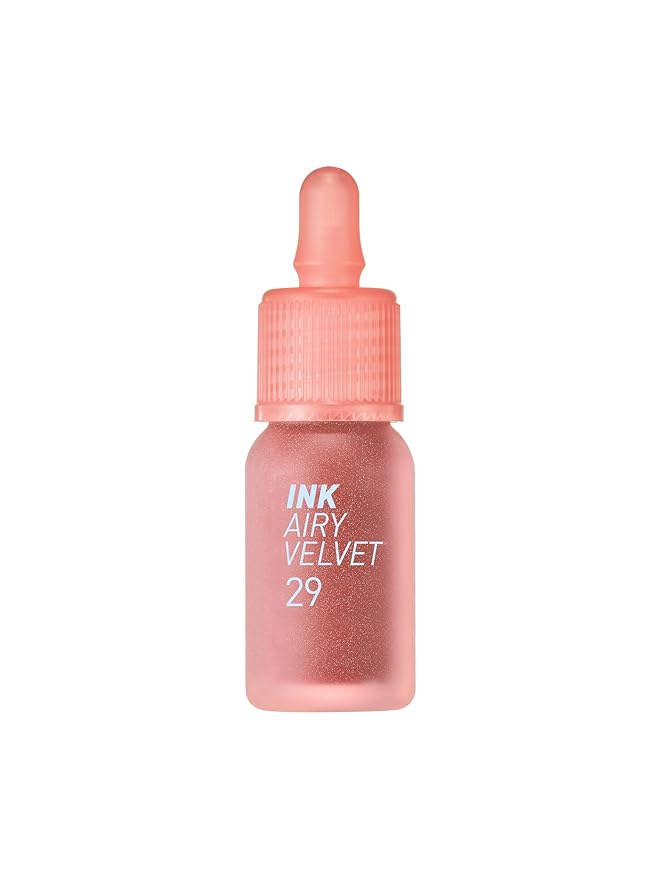 Peripera Ink Airy Velvet Lip Tint | High-Pigmentation, Lightweight, Soft, Moisturizing, Not Animal Tested (027 INSIDE PEACH (NEW))